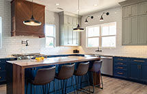 Navy and Grey Painted Kitchen - 10422