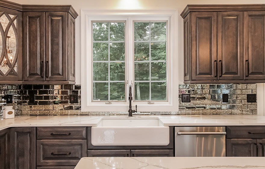 Luxurious details at every turn, this elegant custom kitchen dazzles.