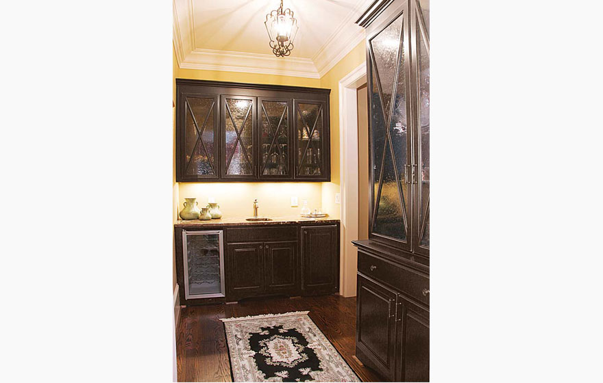 Custom French Lite Doors are a great way to add character and style to upper cabinets.