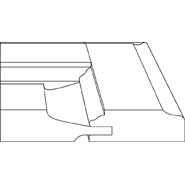 3D profile for Flat Arch 3/4" Solid Panel door with P3, IE3, and OE4 profiles.