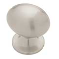 Football Knob Satin Nickel