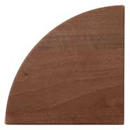 Quarter Circle Left Shelf 3/4" - 934 in Dark Italian Walnut