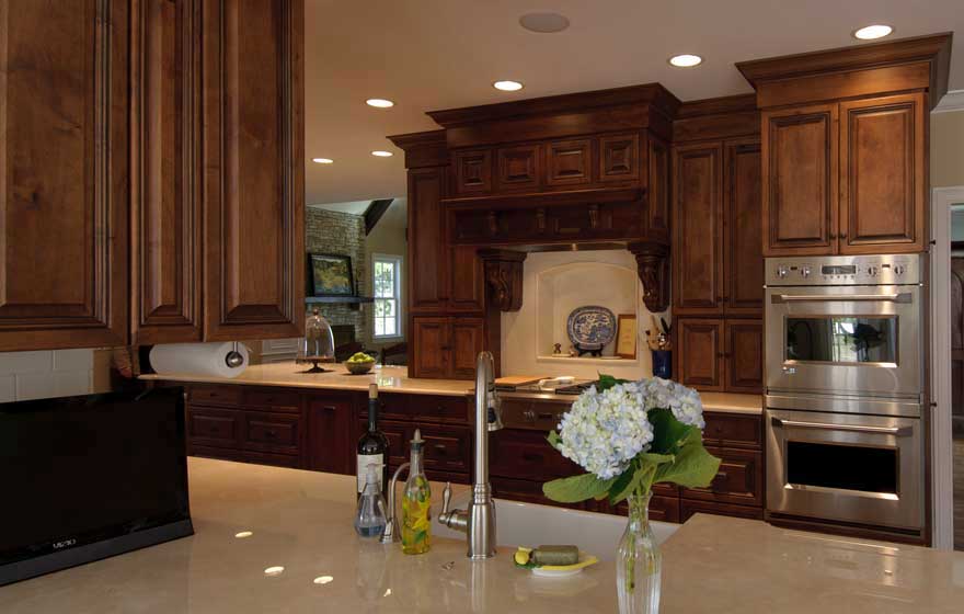 Transform a traditional galley kitchen by incorporating unique details and plenty of drawer storage space. 