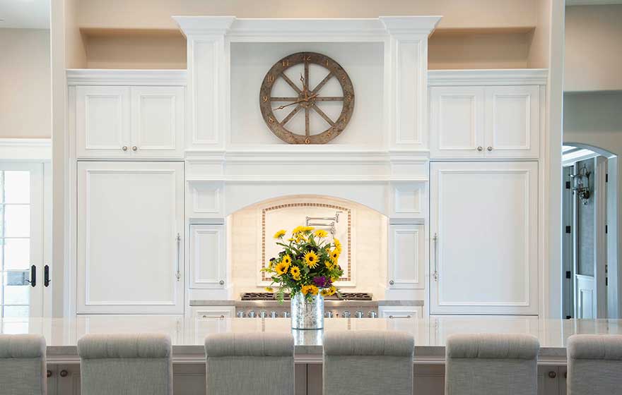 This thoughtfully designed rustic chic kitchen with adjoinging butler's pantry is light, airy, and pure perfection.