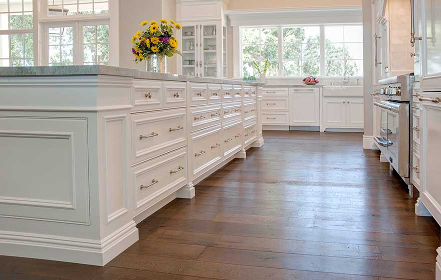 This thoughtfully designed rustic chic kitchen with adjoinging butler's pantry is light, airy, and pure perfection.