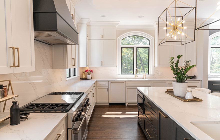 Contrast is key in this beautifully designed kitchen